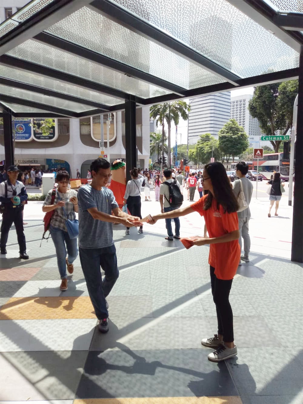 funan caesar pizza walkway distribution flyer distributor at work 2