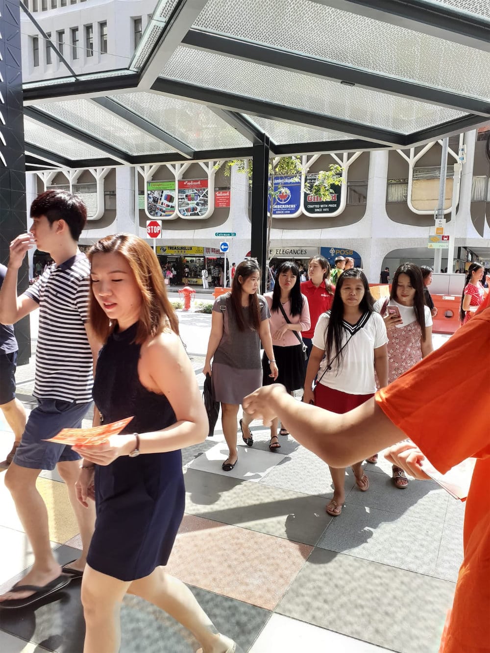 funan caesar pizza walkway distribution flyer distributor at work 3