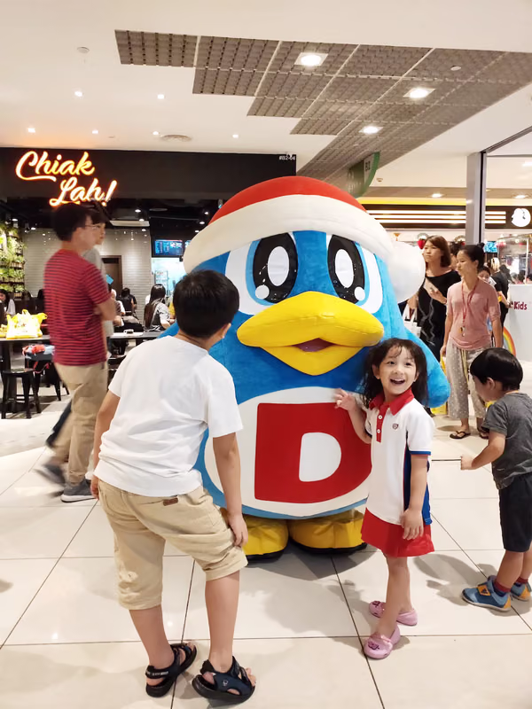 don don donki at city square event marketing with mascots and children 3