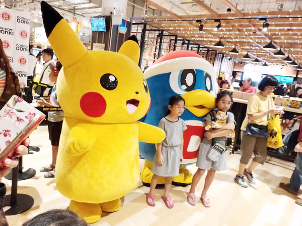 don don donki at city square event marketing with mascots