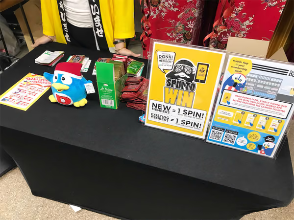 don don donki at novena event booth