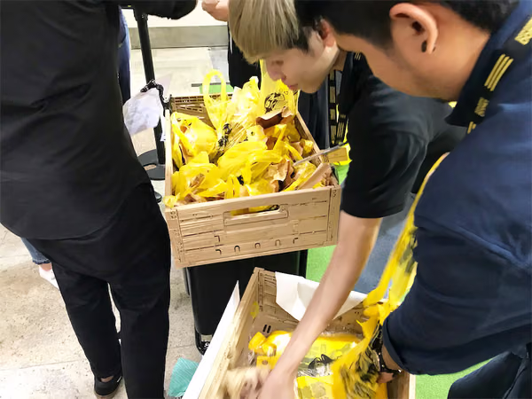 don don donki at novena event handing out sweet potatos 3