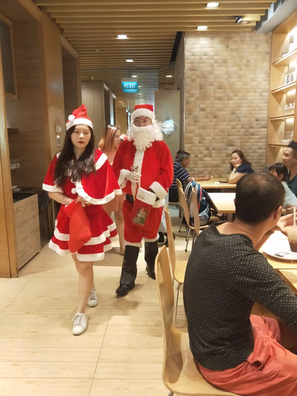 santa and assistant at food republic events marketing 2